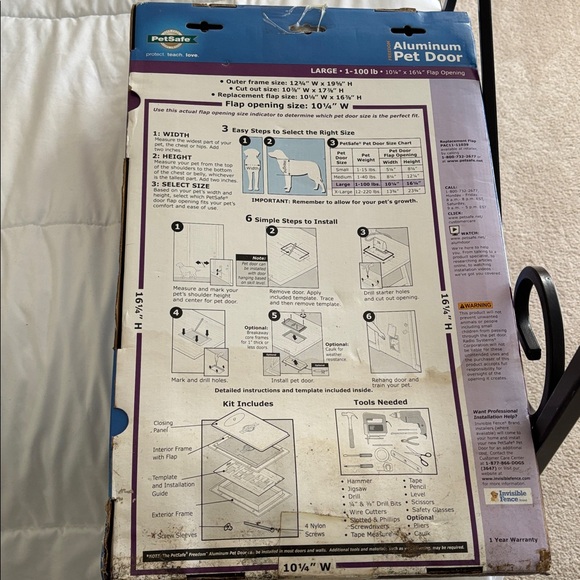 PetSafe Aluminum Pet Door with Silver Frame - Picture 5 of 5